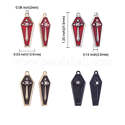 20Pcs 4 Colors Zinc Alloy Enamel Pendants&nbsp;ENAM-CJ0001-107