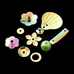 Rainbow Iridescent PVC Paillette/Sequins Beads & Links & Pendants&nbsp;PVC-C001-01E