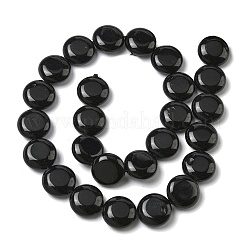 Natural Black Onyx Beads Strands&nbsp;G-L648-B21-15mm