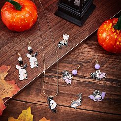 24Pcs 6 Style Alloy Enamel Pendants&nbsp;ENAM-SC0003-48