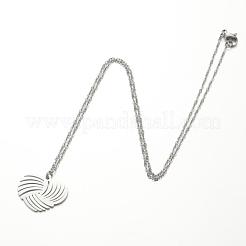 304 Stainless Steel Hollow Pendant Necklaces&nbsp;FS-WGE7531-09