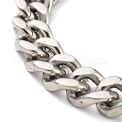 Non-Tarnish 201 Stainless Steel Curb Chain Bracelet for Men Women&nbsp;LS-BJEW-H550-06A-P