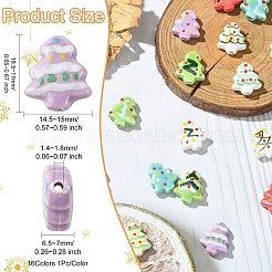 16Pcs 16 Colors Handmade Porcelain Beads&nbsp;PORC-CJ0001-13