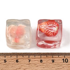 Clear Resin Artificial Ice Cubes with Embedded Flower or Fruit&nbsp;RE-CBAE54B-01