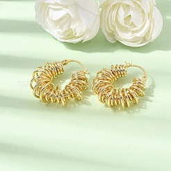 Brass Hoop Earrings for Women&nbsp;EJEW-K334-01G