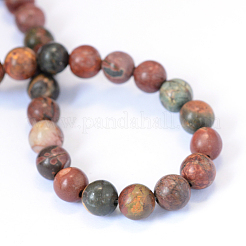 Natural Picasso Stone/Picasso Jasper Beads Strands&nbsp;X-G-E334-8mm-10