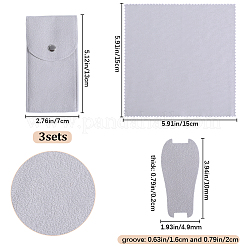 3 Sets Rectangle Velvet Single Watch Storage Bags&nbsp;ABAG-BBC0001-12B