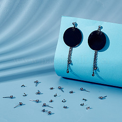 100Pcs Iron Ball Stud Earring Findings&nbsp;KK-UN0001-33
