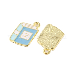 Golden Plated Alloy Enamel Pendants&nbsp;X-ENAM-Z017-12G-01