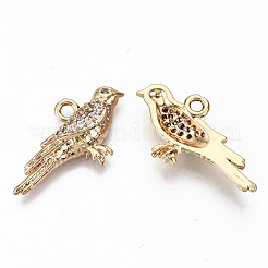 Brass Micro Pave Cubic Zirconia Pendants&nbsp;X-KK-S359-033-RS