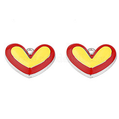 Rack Plating Alloy Enamel Pendants&nbsp;ENAM-N060-14P