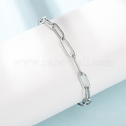 4MM 304 Stainless Steel Paperclip Chain Bracelets&nbsp;SA-CBA4160-22P