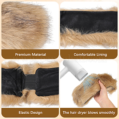 1Pc Faux Fur Fiber Yarn Warmer Headbands&nbsp;COHT-CY0001-01E
