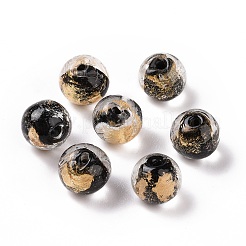 Handmade Gold Foil Glass Beads&nbsp;LAMP-C004-03E