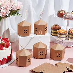 10Pcs Paper Gift Packing Tote Boxes with Window and Rope&nbsp;CON-WH0112-064A
