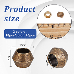 20Pcs 2 Colors Brass EDC European Beads&nbsp;KK-OC0001-60