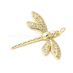Brass Micro Pave Cubic Zirconia Pendants&nbsp;KK-D357-07E-G