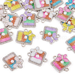 24Pcs 6 Colors Alloy Enamel Connector Charms&nbsp;FIND-TA0009-52