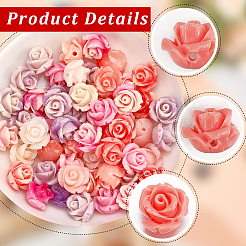 80Pcs 4 Colors Synthetic Coral Beads&nbsp;CORA-SP0001-06