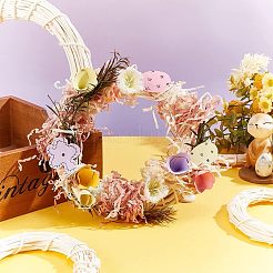 5Pcs 5 Style Circle Shape Rattan Vine Branch Wreath Hoop&nbsp;DIY-OC0009-91