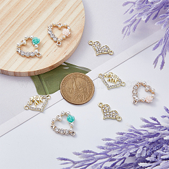 32Pcs 4 Styles Alloy Crystal Rhinestone Connector Charms&nbsp;FIND-DC0003-53