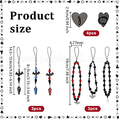 Alloy & Glass Mobile Straps&nbsp;HJEW-OC00078