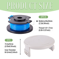 3Pcs AC14RL3A String Trimmer Replacement Spool Line with Cap For Ryobi One+ 24V&nbsp;FIND-TAC0011-128B