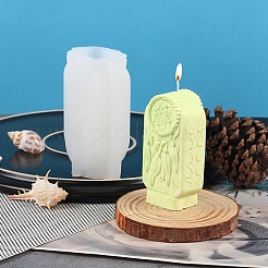 Woven Net/Web with Feather Tablet Scented Candle Food Grade Silicone Molds&nbsp;PW-WG98076-01