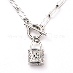 Brass Micro Pave Clear Cubic Zirconia Pendant Necklaces&nbsp;NJEW-JN02952