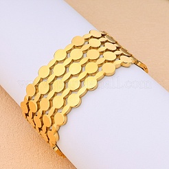 Flat Round 304 Stainless Steel Bangles for Women&nbsp;FS-WGBA974-01