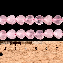 Heart Natural Rose Quartz Beads Strands&nbsp;G-G632-01