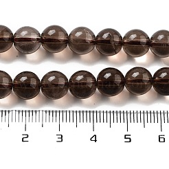 Natural Smoky Quartz Round Beads Strands&nbsp;X-G-E329-8mm-38A