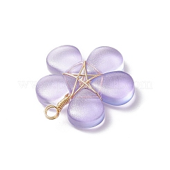 Copper Wire Wrapped Glass Pendants&nbsp;PALLOY-JF03439