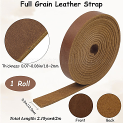 2M Flat AB Grade Cowhide Leather Cord&nbsp;AJEW-WH0479-73E-01