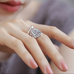 Brass Adjustable Cuff Rings for Women&nbsp;FS-WGE7B51-01