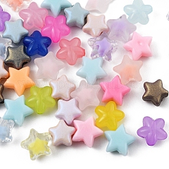 300Pcs 6 Style Transparent & Opaque & Spray Painted Acrylic Beads&nbsp;TACR-YW0001-46