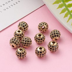 Brass Cubic Zirconia Beads&nbsp;ZIRC-F001-41G