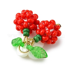 Glass Seed Beaded Pendants&nbsp;PALLOY-MZ01338-01