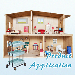 Plastic Small Cart Mini Model&nbsp;DIY-WH0671-321A
