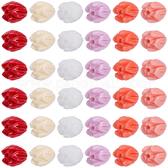 120Pcs 6 Colors Dyed Synthetic Coral Beads&nbsp;CORA-SC0001-28A