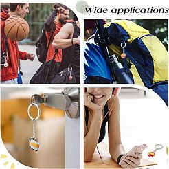 6Pcs 6 Style Glass Pendant Keychain&nbsp;KEYC-OC0001-23