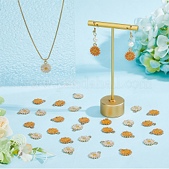 60Pcs 2 Colors Alloy Enamel Pendants&nbsp;ENAM-HY0003-06
