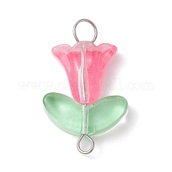 10Pcs Glass Connector Charms&nbsp;PALLOY-JF02321-A