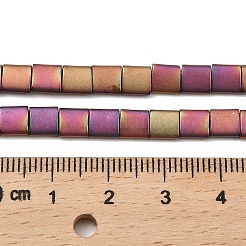 Electroplated Frosted Non-magnetic Synthetic Hematite Beads Strands&nbsp;G-G089-B01-07