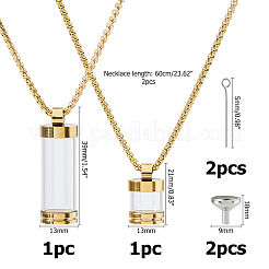 Transparent Glass Wishing Bottle Pendant&nbsp;NJEW-HS0001-01G