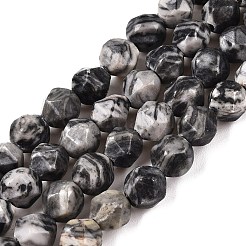 Natural Map Stone/Picasso Stone Beads Strands&nbsp;G-T138-214