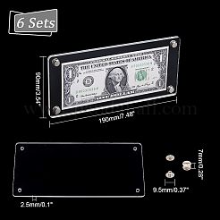 6 Bags Acrylic Currency Frame Display&nbsp;AJEW-CA0002-71