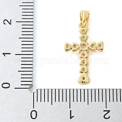 Brass Micro Pave Cubic Zirconia Pendants&nbsp;KK-U056-29G