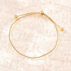 Adjustable 304 Stainless Steel Snake Chain Slider Bracelets for Women&nbsp;BJEW-D460-03G