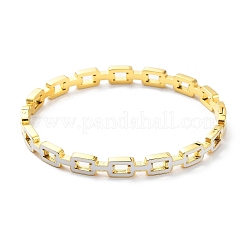 Ion Plating(IP) 304 Stainless Steel Hollow Rectangle Bangles&nbsp;BJEW-M309-07G
